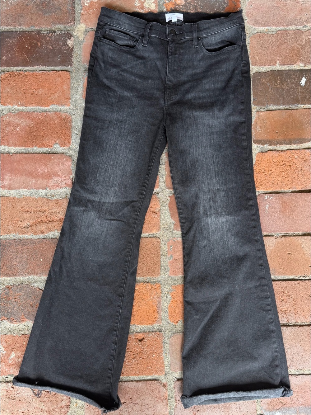 Frame Denim Black Flare Jeans